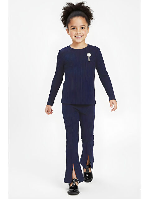 Modanino Kız Çocuk Broşlu Alt-Üst Takım 4-8 Yaş 12528 - S000516769-29672