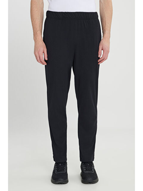 AC&Co / Altınyıldız Classics Erkek Siyah Pamuklu Standart Fit Normal Kesim Beli Lastikli Cepli Pijama Altı