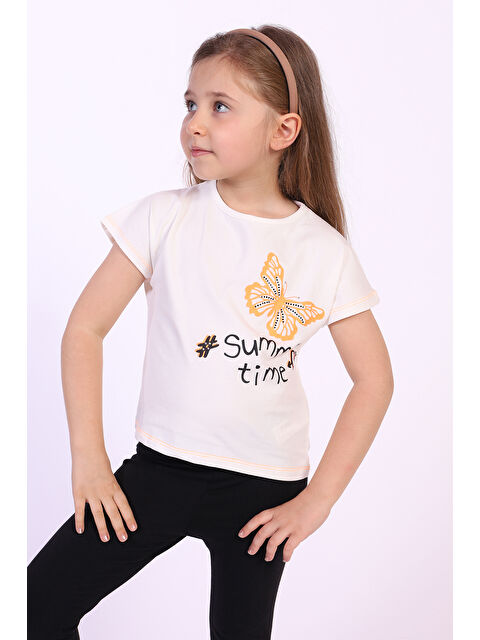 Toontoykids Kız Çocuk Summer Time Baskılı Tişört - S000343848-19965