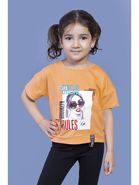 Toontoykids Kız Çocuk Dijital Baskılı Tişört