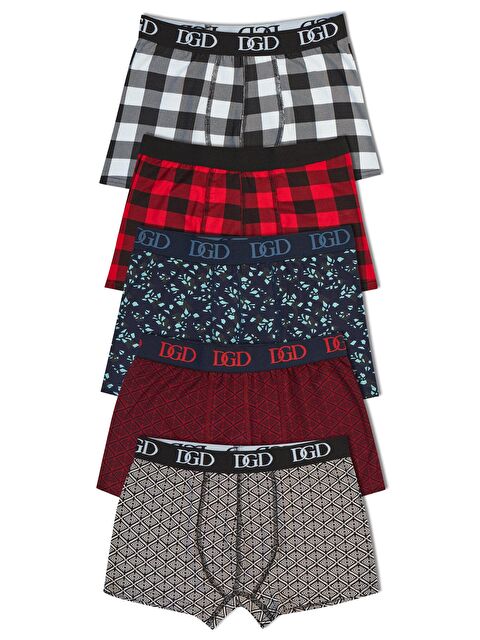 Hnx Pamuklu Desenli Erkek Şort 5'li - S000126948-27074