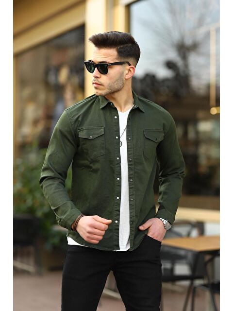 Comstar Erkek Slım ( Rahat Kalıp ) Jean Gömlek