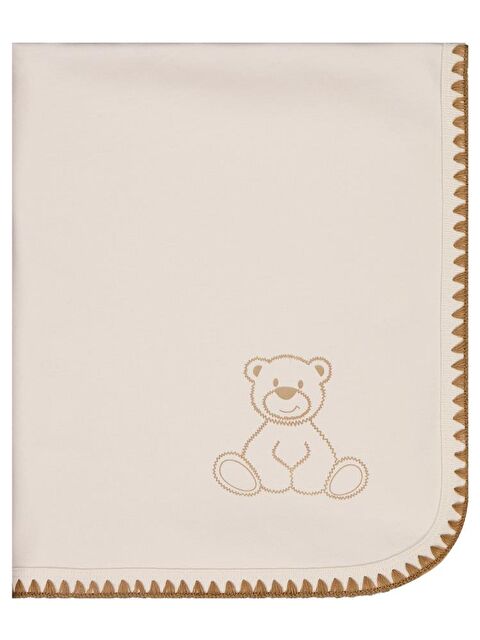 Civil Baby Ayıcık Baskılı Battaniye - Fil Dişi Standart - S000488805-19928