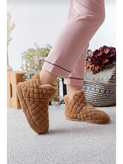 Oksit Ness Kadın Ev Botu Pelüş Ev Pandufu Ses Yapmaz Taban Sıcak Kürklü Panduf Ev Botu - S000473850-14955