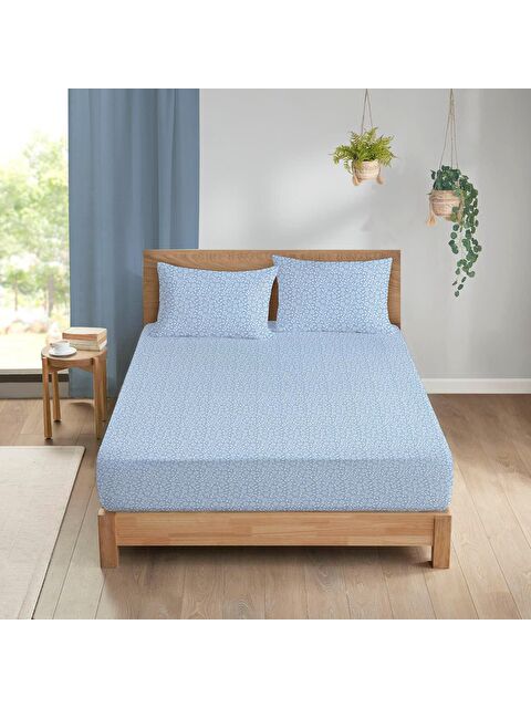 Evmila Çiçek Desen Baskılı Çift Kişilik 180x200 Çarşaf Takımı - S000124252-23173