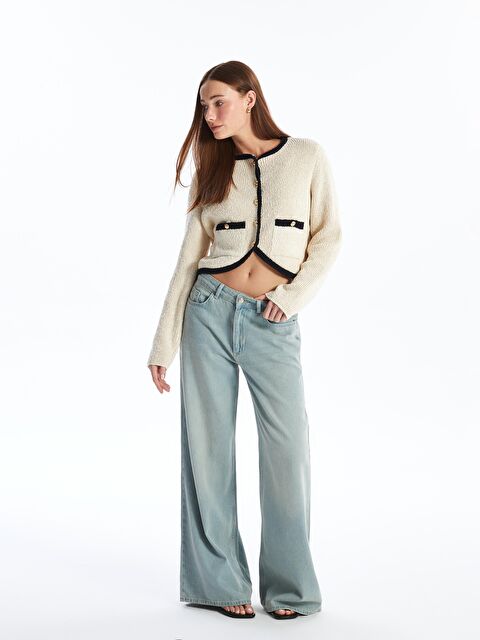 Dexia Latina - Çizgi ve Cep Detaylı Triko Uzun Kollu Hırka - S000223066-19965