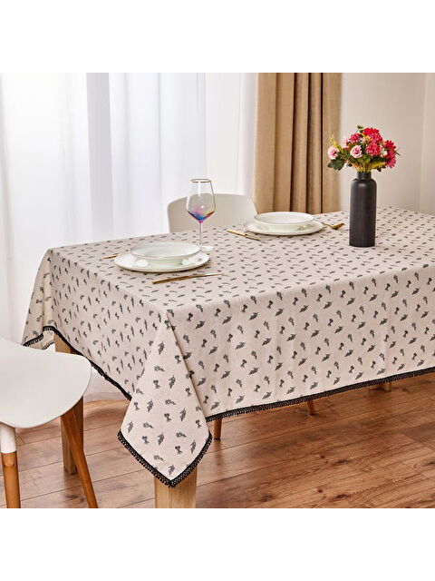 Evidea Soft Pine Masa Örtüsü - Ekru - 140x200 cm - S000508618-19965