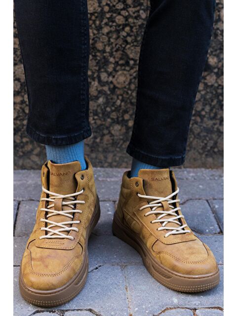 Salvano Camel Erkek High Sneaker - S000215590-19413