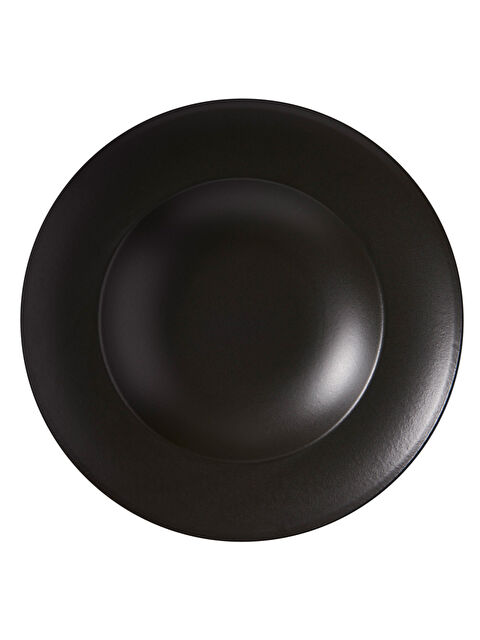 GÜRAL PORSELEN Reno 26 Cm Bone Makarna Tabağı - Bodrum Siyah