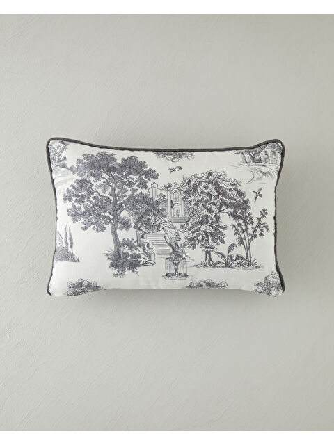 English Home Morava Dolgulu Kırlent 35x50 cm Siyah - Beyaz