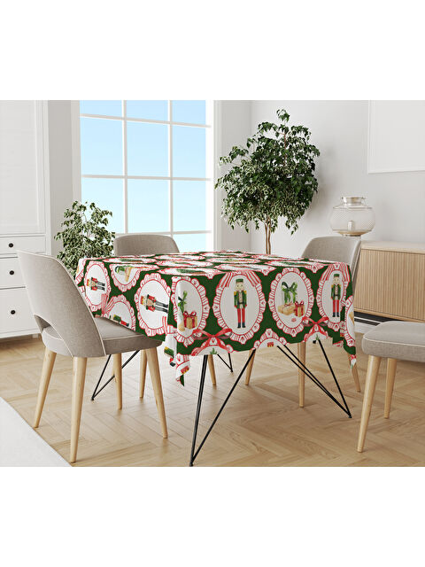 Evmila Yılbaşı Temalı Kurşun Asker Desenli Dijital Baskılı Masa Örtüsü - S000469549-23173