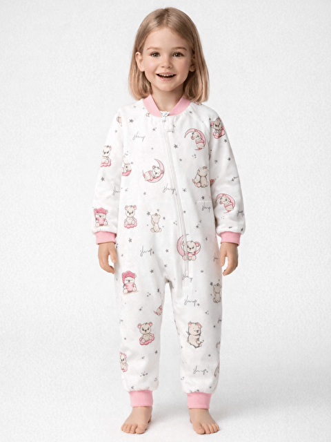 Luggi Baby Bisiklet Yaka Kız Bebek Pazen Uyku Tulumu 1 Tog