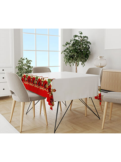 Evmila Yılbaşı Temalı Kurşun Asker Desenli Dijital Baskılı Masa Örtüsü - S000469563-23173