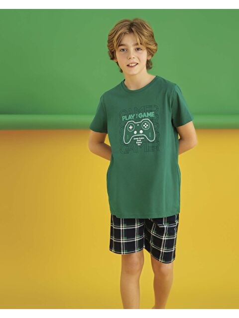Aydoğan Erkek Garson Kısa Kol Şortlu Pijama Takım - S000384969-18194