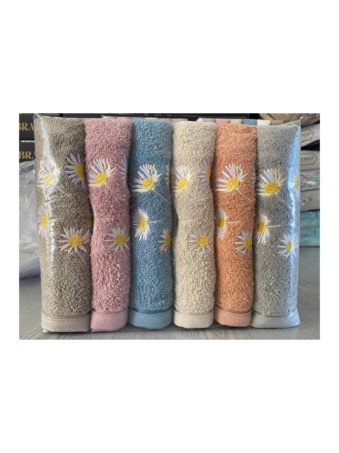 Çeyiz Diyarı Rita Nakışlı 6 lı El Yüz Havlu Takımı - S000487216-23173