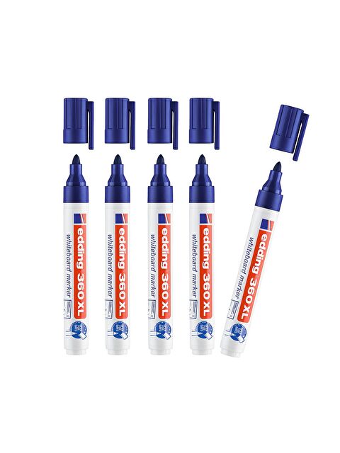 Edding 360 XL Doldurulabilir Beyaz Yazı Tahtası Kalemi Mavi 5 Li Set - S000355519-17234