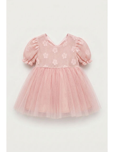 Le Mabelle Pembe Tül Etekli Dantel Detaylı Kız Çocuk Elbise - Nora