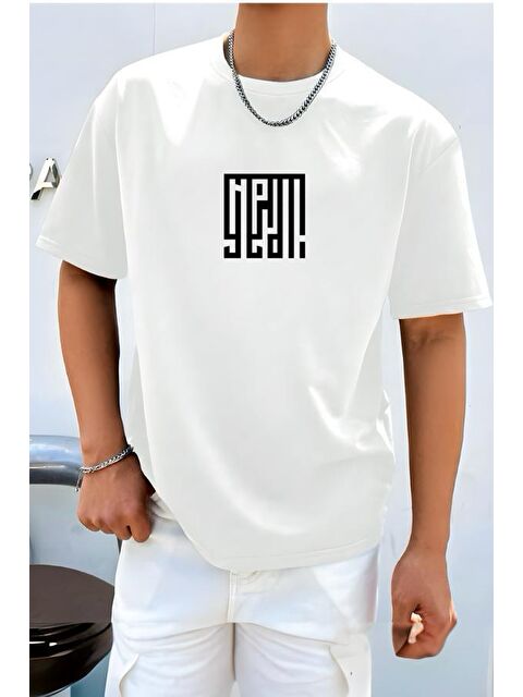 Oksit Yeah 02 Ön Baskılı Bisiklet Yaka Erkek Tişört - S000144299-20063