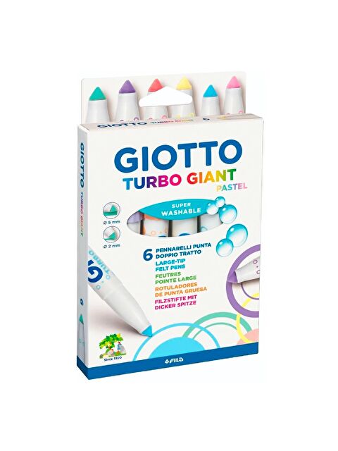 Giotto Turbo Giant Pastel Jumbo Keçeli Kalem 6 Renk (F431000) - S000433819-23173