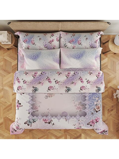 Evmila Baskılı,Desenli Çift Kişilik Nevresim Takımı (ÇARŞAFSIZ) 200x220 cm - S000244395-23173