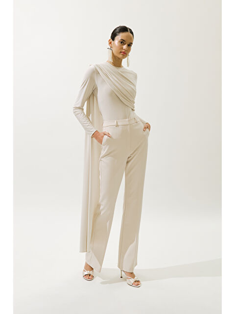 Manuka Pelerin Detaylı Bluz İnci - S000400599-20063