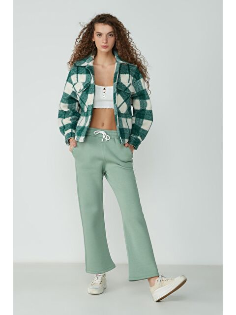 C&City Wide Leg İspanyol Paça Eşofman Altı 904 Fıstık Yeşil - S000216109-18194