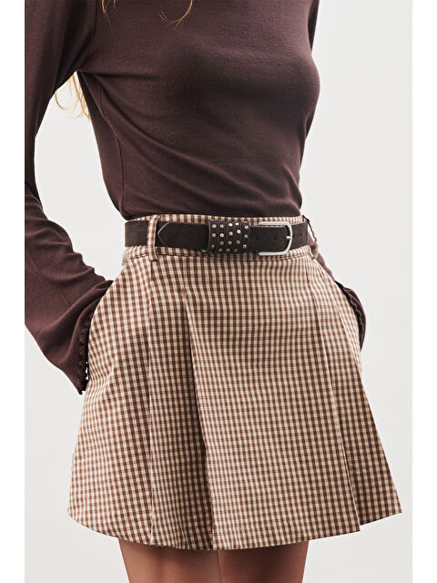 Manuka Zımba Detaylı Kemer Kahverengi - S000469461-19413