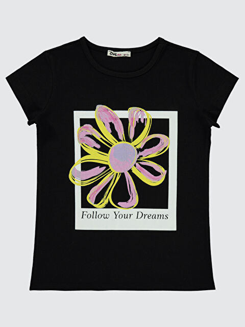 Civil Girls Kız Çocuk Tişört 10-13 Yaş Siyah