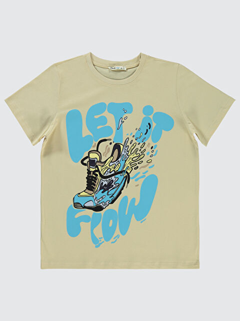 Civil Boys Erkek Çocuk Tişört 10-13 Yaş Taş Rengi