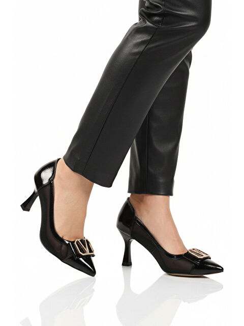 Ayakmod Siyah Özel ve Davet Kadın Topuklu Abiye Ayakkabı 357221 Z - S000526399-22238