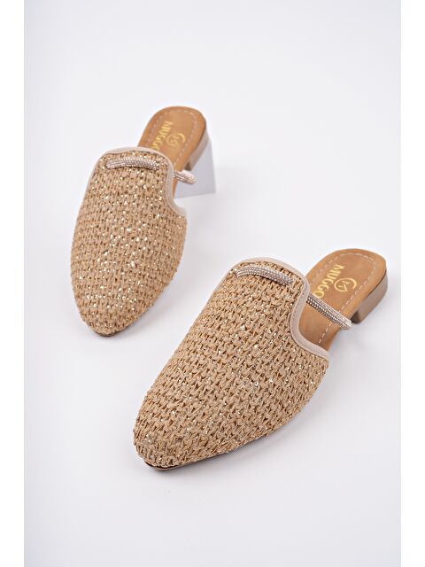 Muggo ZİNTA Önü Kapalı Kadın Günlük Hasır Terlik - S000352518-26429