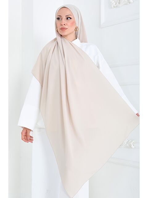 Tofisa Medine İpeği Şal Krem - 27852-KREM - S000463372-19966