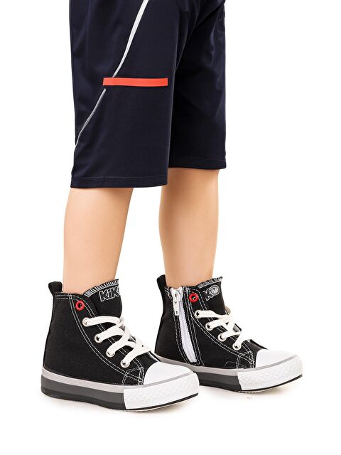 Kiko Kids Tinna Bağcıklı Erkek Bebek Boğazlı Keten Spor Ayakkabı - S000218665-19351