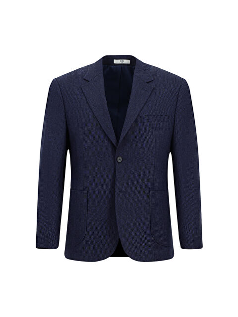 Kiğılı 4 Drop Relaxed Fit Rahat Kesim Desenli Yünlü Ceket