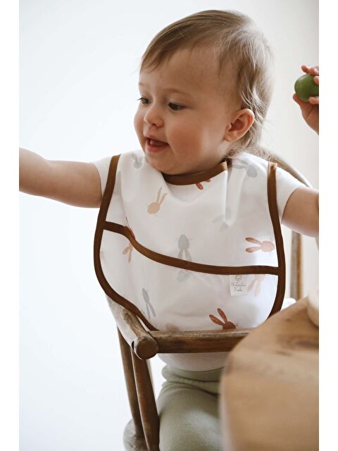 Oh La La Koala For Little Ones Tavşan Desen Tekli Sıvı Geçirmez Mama Önlüğü 6-36 Ay - S000531688-19413