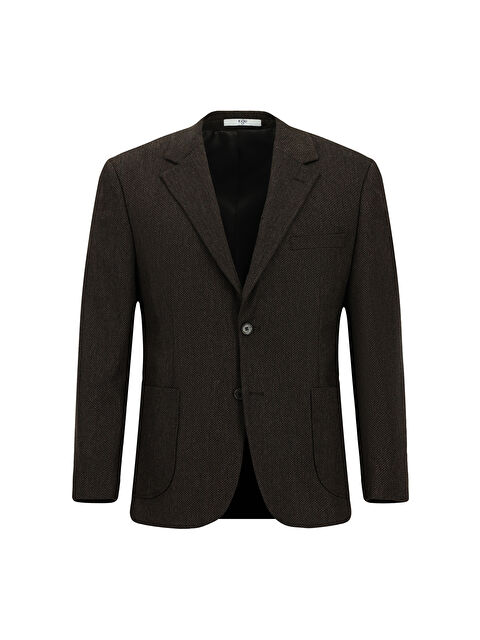 Kiğılı 4 Drop Relaxed Fit Rahat Kesim Desenli Yünlü Ceket - S000446932-29704