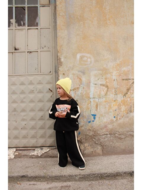 Oh La La Koala For Little Ones Siyah Retro Baskılı Çocuk Alt Üst Takım - S000458038-19351