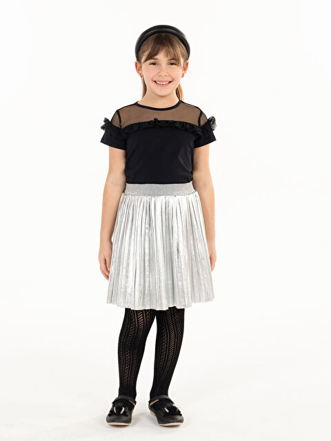 Civil Girls Kız Çocuk Tişört 4-9 Yaş Siyah