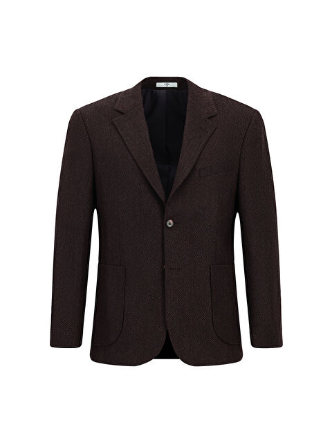 Kiğılı Relaxed Fit Rahat Kesim Desenli Yünlü Ceket - S000446932-19952