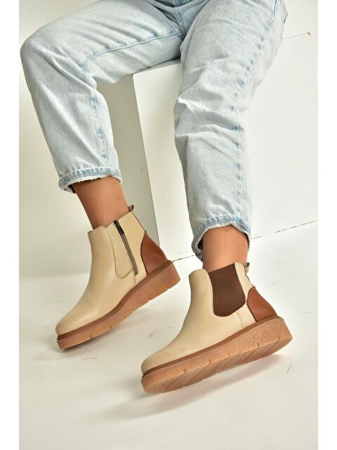 Fox Shoes Bej Kadın Bot V555115103 - S000464450-19928
