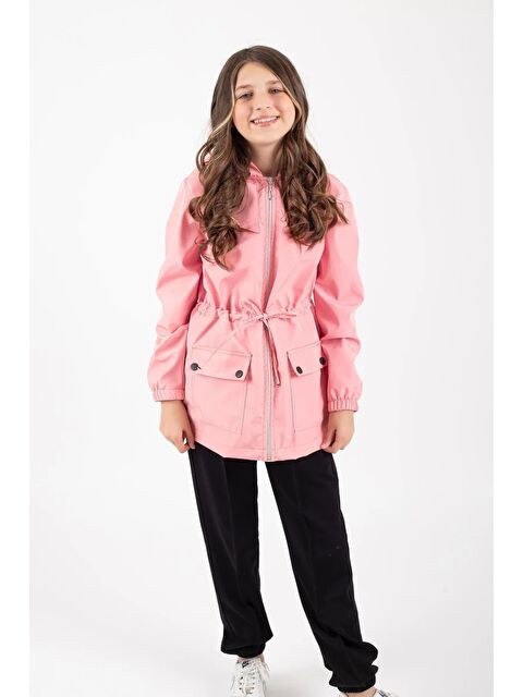 Mnk Baby & Kids Kız Çocuk Mevsimlik Su İtici Çıtçıt Kapamalı Cepli Yağmurluk M00752 - S000435913-20024