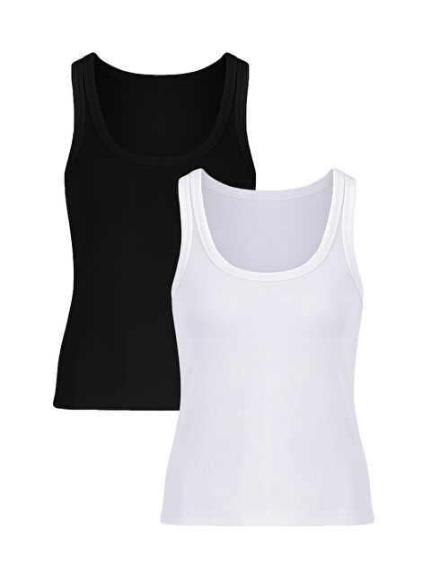 Koza İç Giyim Kadın Pamuklu U Yaka Kaşkorse Atlet 2 Adet - S000428580-37424