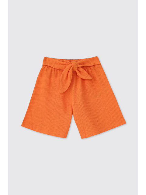 Panço Kız Çocuk Oranj Şort