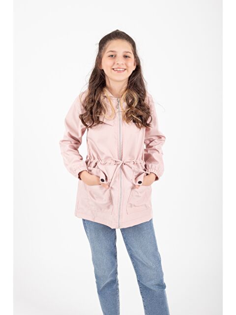 Mnk Baby & Kids Kız Çocuk Mevsimlik Su İtici Çıtçıt Kapamalı Cepli Yağmurluk M00752 - S000435913-7152