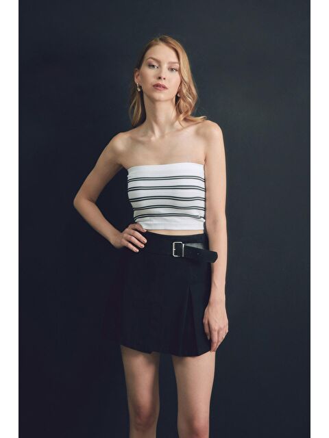 Fullamoda Çizgili Straplez Büstiyer - S000228387-20063