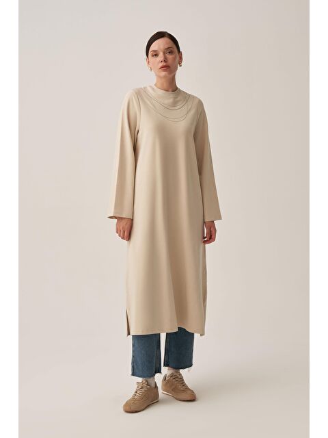 ALLDAY Taş-Pamuklu Zincir İşlemeli Tunik - S000505466-25636