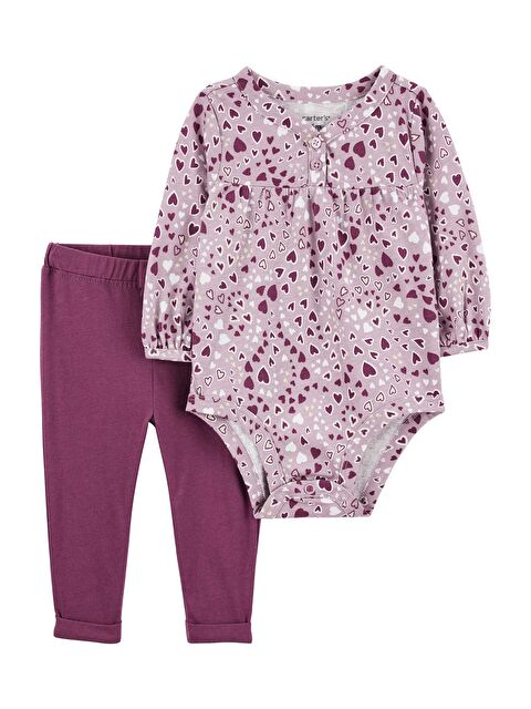 Carter's Kız Bebek 2'li Alt Üst Set Mor - S000483049-20042