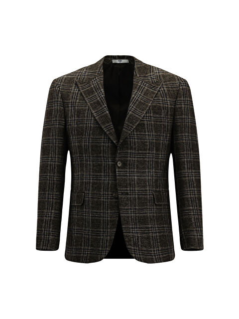 Kiğılı Regular Fit Yünlü Ekose Ceket - S000446934-29704