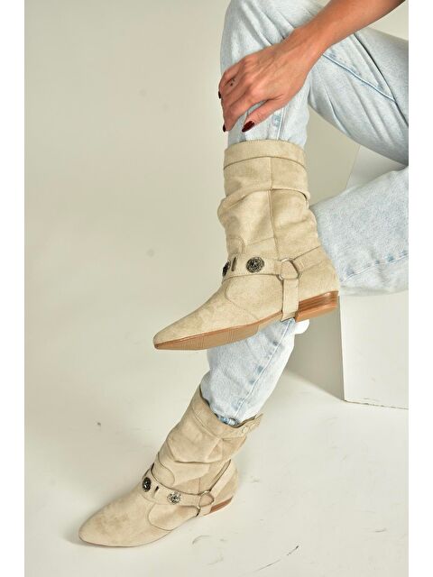 Fox Shoes Bej Kadın Bot V380519002 - S000464443-19928