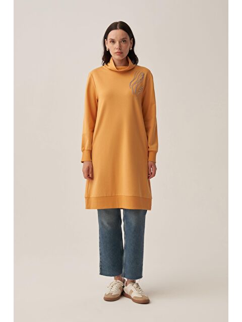 ALLDAY Kirli Sarı-Taş İşlemeli Pamuklu Tunik - S000505468-20072